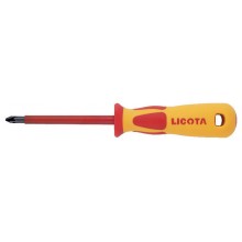 Отвертка изолированная VDE 1000V PZ.1, 80 мм LICOTA (ASD-930801)