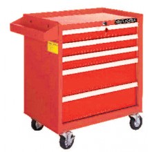 Телега инструментальная 287 пр., 5 полок, красная LICOTA (AWX-2602RSK01)