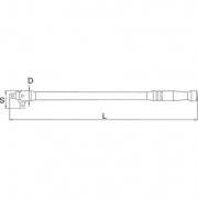 Вороток шарнирный 1/4" 150 мм LICOTA (AFT-A1406)